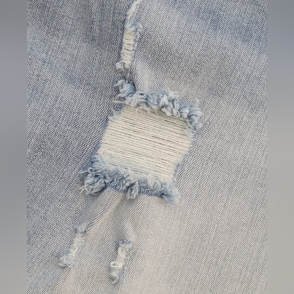 Insane Gene Plus Size High-Rise Button Fly Distressed Girlfriend Jeans - Sz 2XL - Picture 10 of 14